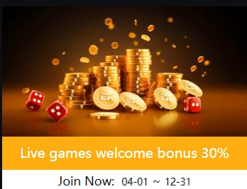 Live Games First Deposit Bonus