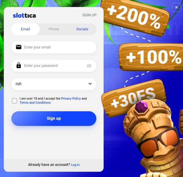 Slottica Login Steps